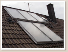 Solarthermieanlage auf dem Dach ca. 11 m Kollektorflche